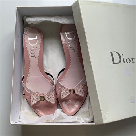 dior pink shoes|pink dior kitten heels.